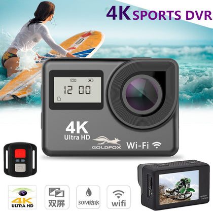 Touch Dual Screen Ultra HD 4K Action Camera WIFI Remote Control Sport Camera 12MP 170D Helmet Camera Go waterproof Pro Sports DV