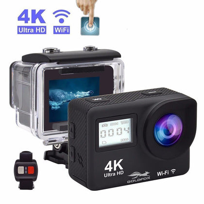 Touch Screen 4K Action Camera WIFI Dual Screen 12MP Helmet Camera 30m Go Waterproof pro Sports DV 170 Wide Angle Sport Camera