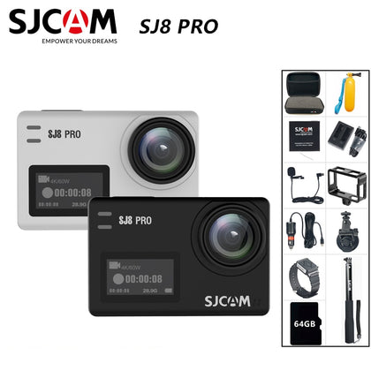 SJCAM SJ8 Pro Action Camera 4K 60FPS WiFi Remote Helmet Camera Ambarella Chipset 4K@60FPS Ultra HD Extreme Sports DV Camera