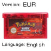 32 Bit Video Game Cartridge Console Card for Nintendo GBA Pokeon Emerald FireRed LeafGreen Ruby Sapphire with Shiny Label