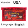 32 Bit Video Game Cartridge Console Card for Nintendo GBA Pokeon Emerald FireRed LeafGreen Ruby Sapphire with Shiny Label