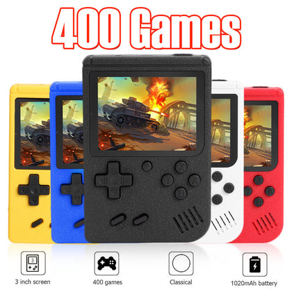 ALLOYSEED Retro Video Game Console 3 inch Color Screen Mini Pocket Handheld Game Player Built-in 400 Classic Games For Kids Gift