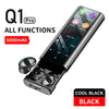 QCR Q1 Wireless Bluetooth Earphone Earbuds Multi-function MP3 Player Earbuds IPX7 Waterproof 9D TWS Earphone 6000mAh Power Bank