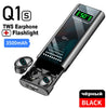 QCR Q1 Wireless Bluetooth Earphone Earbuds Multi-function MP3 Player Earbuds IPX7 Waterproof 9D TWS Earphone 6000mAh Power Bank