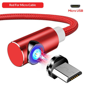 TOPK 1M 2M Magnetic Micro USB Cable for iPhone Samsung USB Type C Magnetic Charging Cable USB C Mobile Phone Cables