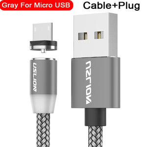 USLION Magnetic USB Cable Fast Charging USB Type C Cable Magnet Charger Data Charge Micro USB Cable Mobile Phone Cable USB Cord