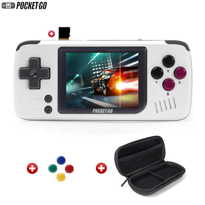 Console de jeu, PocketGo, Console de jeu vidéo rétro portable, 2.4 pouces écran portable enfants joueurs de jeu avec carte mémoire
