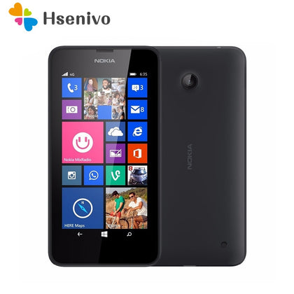 100% Original Nokia Lumia 635 Windows Phone 4.5"Quad Core 1.2GHz 8G ROM 5.0MP WIFI GPS Unlocked 4G LTE Smartphone free shipping
